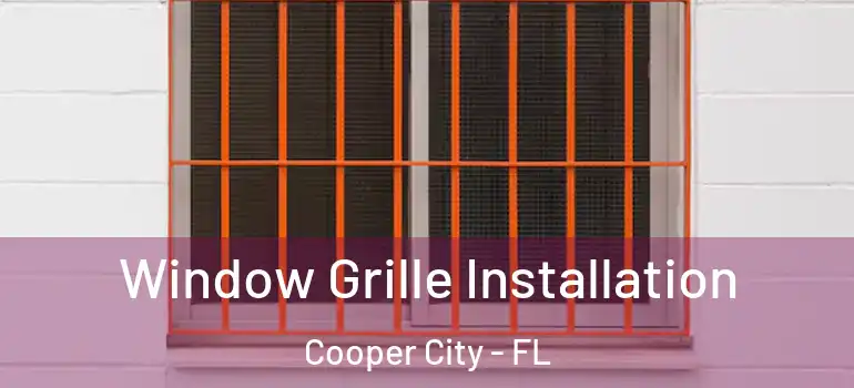  Window Grille Installation Cooper City - FL